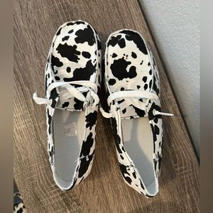 Cow print sneakers